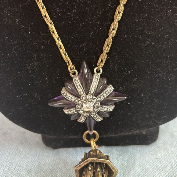 J Crew Lulu Frost Purple w Crystal Pendant/Tassle - Picture 4 of 6